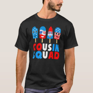 Camiseta 4 De Julho De Cousin Squad Crew American Ice Pop S