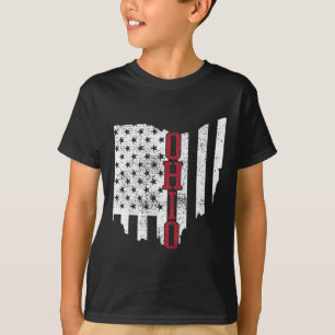 Camiseta 4 De Julho De Ohio Estados Unidos Da América Bande