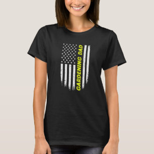 Camiseta 4 De Julho De Pai Norte-Americano De Jardinagem Da