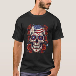Camiseta 4 De Julho De Pavilhão Norte-Americano