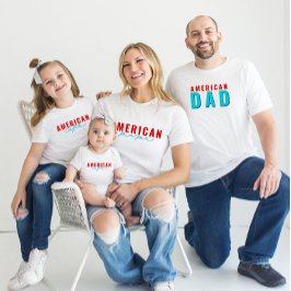 Camiseta 4 de julho de T-Shirt Pai Americano