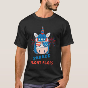 Camiseta 4 De Julho De Unicorn Usa Parade Float