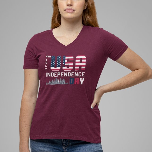 Camiseta 4 de julho - design do Dia da Independência dos EU (Criador carregado)