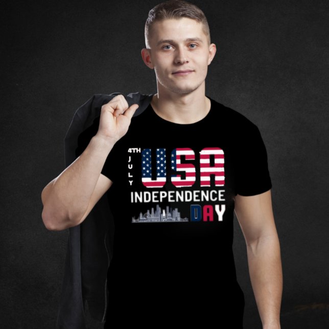 Camiseta 4 de julho - design do Dia da Independência dos EU (Criador carregado)
