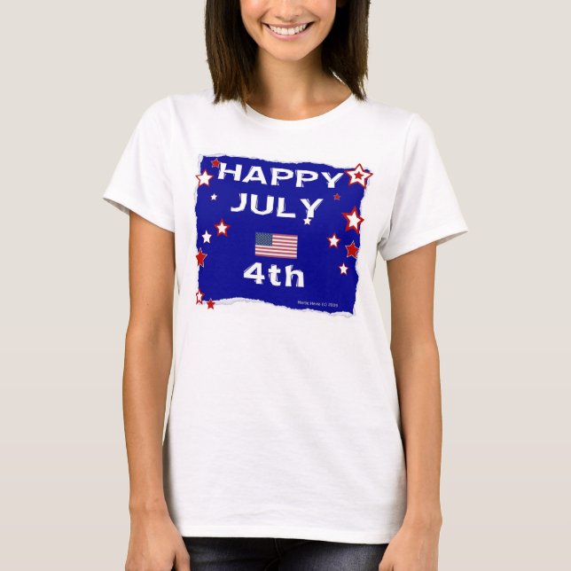 Camiseta 4 de julho (Dia da Independência) (Frente)