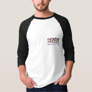Camiseta 4 de julho. Dia da Independência. Cães Engraçados