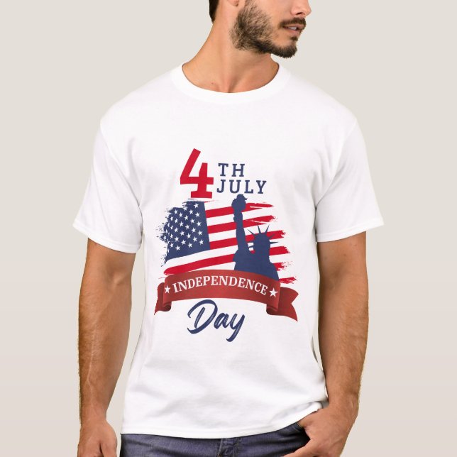 Camiseta 4 de julho dia da independência EUA  (Frente)