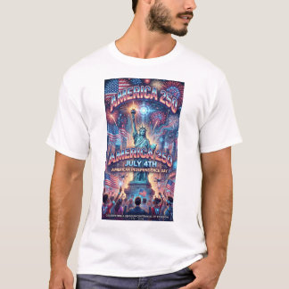 Camiseta 4 de julho dia da independência moderno 250 anos