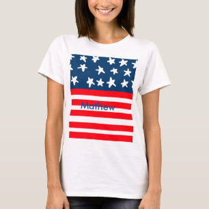 Camiseta 4 de julho dia de independência adicionar nome tex
