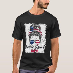 Camiseta 4 de julho Dia do Tio Sam América Patriota EUA Ban