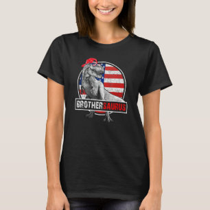 Camiseta 4 De Julho Dinossauro Brothersaurus Rex Kids Boys