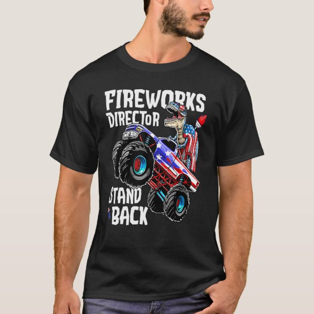 Camiseta 4 De Julho Diretor De Fogos De Artifício Rex Monst (Frente)