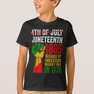 Camiseta 4 de julho do juneteenth 1865 para homens mulheres