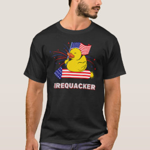 Camiseta 4 De Julho Dos Eua, Patriótico Pato De Borracha Bo