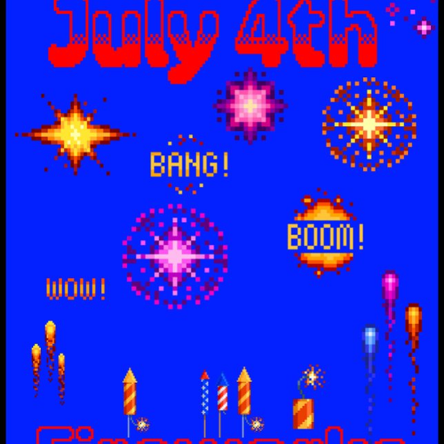 Camiseta 4 de julho em pixels (Criador carregado)