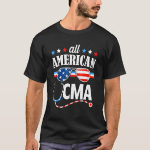 Camiseta 4 De Julho Enfermeira Americana Cma Certified Medi