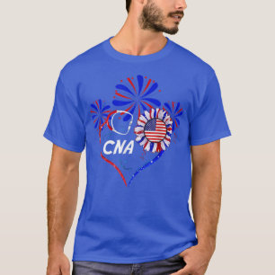 Camiseta 4 de julho Enfermeira Patriótica Cna American Flag