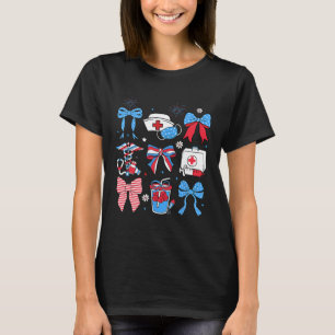 Camiseta 4 De Julho Enfermeiro Stethoscope Arco Coquette En