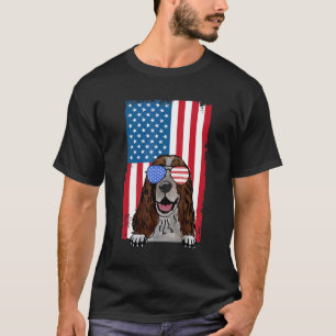 Camiseta 4 De Julho English Springer Spaniel Dog American