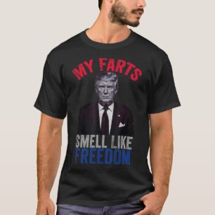 Camiseta 4 de julho Engraçado Trump Patriótico Minhas Farin