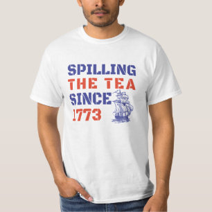 Camiseta 4 de julho Esmagando o chá desde 1773