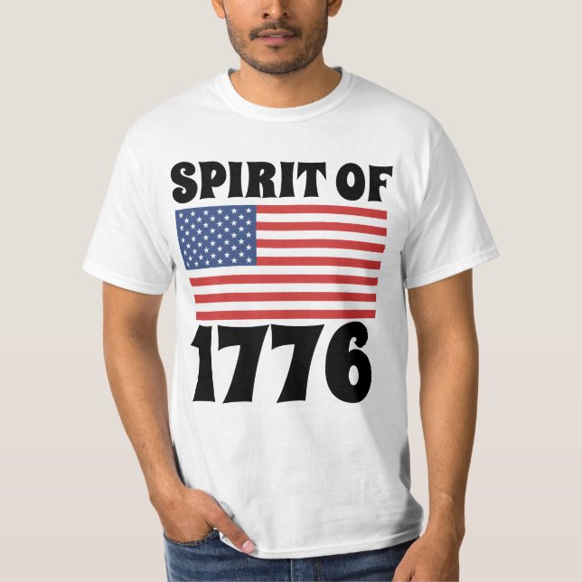 Camiseta 4 de julho, ESPÍRITO DE 1776 (Frente)