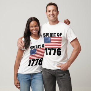 Camiseta 4 de julho ESPÍRITO DE 1776 T-SHIRTS Patriótico