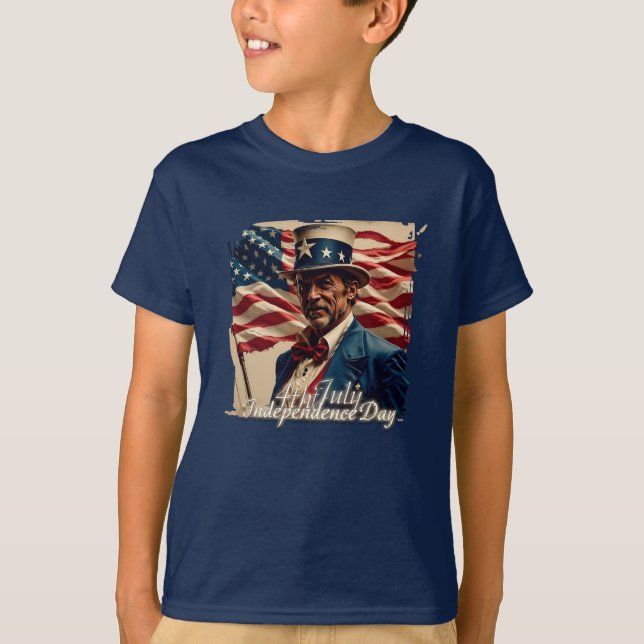 Camiseta 4 de julho - Espírito de Independência (Frente)