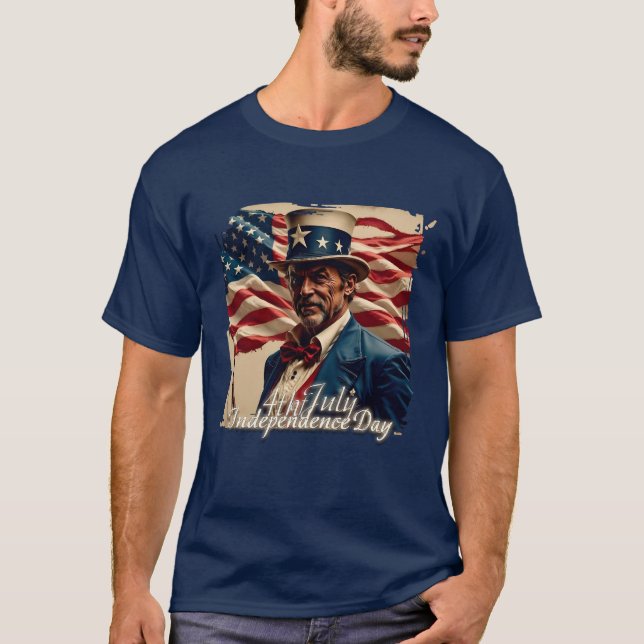 Camiseta 4 de julho - Espírito de Independência (Frente)