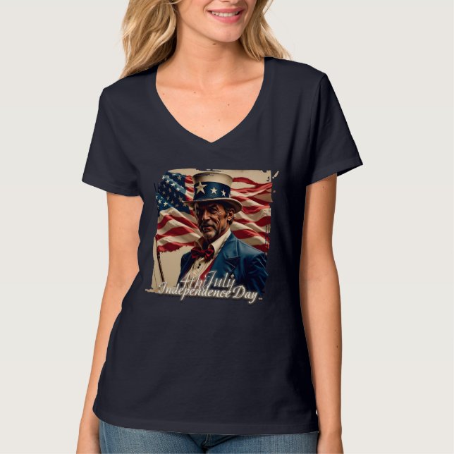 Camiseta 4 de Julho – Espírito de Independência (Frente)