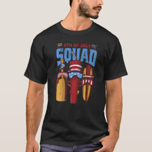 Camiseta 4 de julho Esquadrão Hippie Firecracker American H
