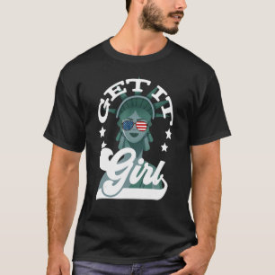Camiseta 4 De Julho, Estátua Da Liberdade Comprar Rapariga