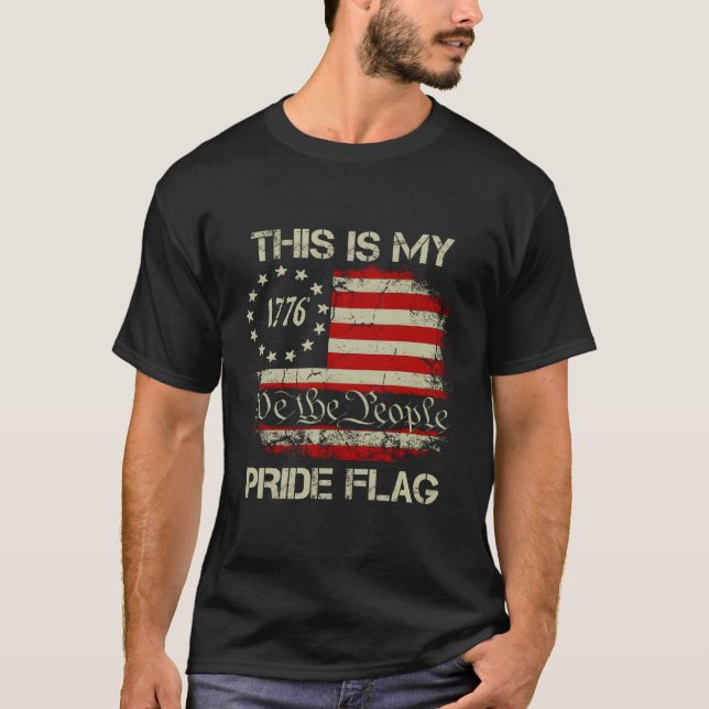Camiseta 4 De Julho Este É Meu Orgulho Bandeira Usa Pat Ame (Frente)