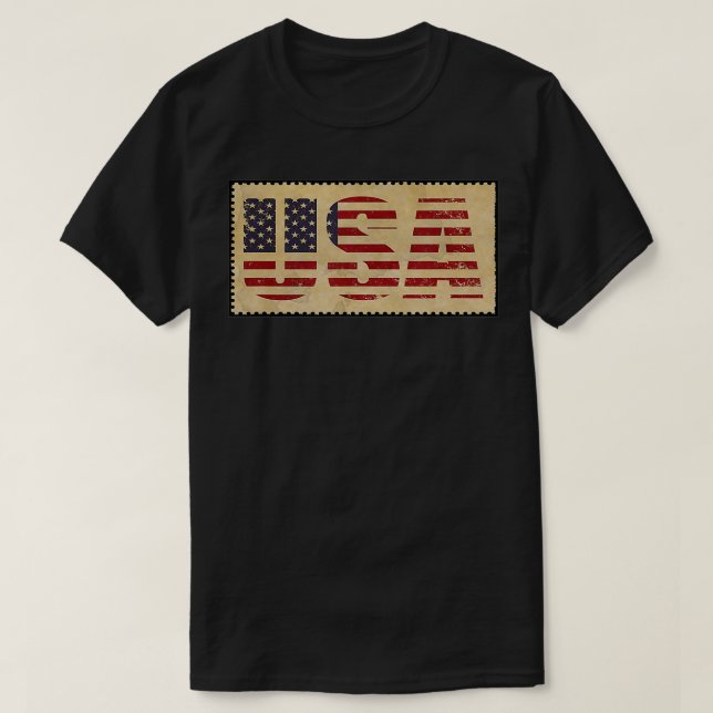 Camiseta 4 de julho EUA Bandeira Estados Unidos Independênc (Frente do Design)