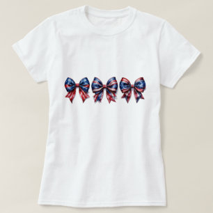 Camiseta 4 de julho EUA Flag Arco T-Shirt
