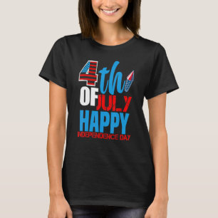 Camiseta 4 De Julho Feliz Dia Da Independência 1776 Deus Ab