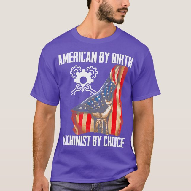 Camiseta 4 De Julho Flag American By Birn Machinist By (Frente)