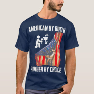 Camiseta 4 De Julho Flag American By Birth Plumber By