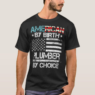 Camiseta 4 De Julho Flag American By Birth Plumber By