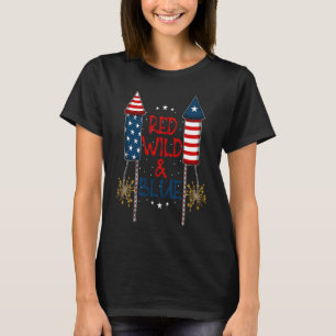 Camiseta 4 de julho Fogos de Artifício Festas Festas Festas