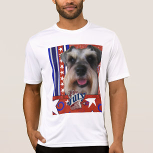 Camiseta 4 de julho foguete - Schnauzer