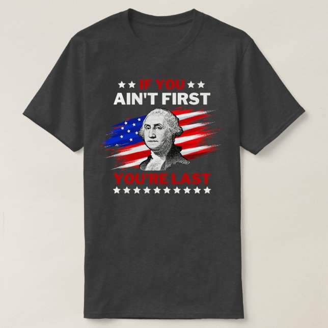 Camiseta 4 de julho George Washington (Frente do Design)
