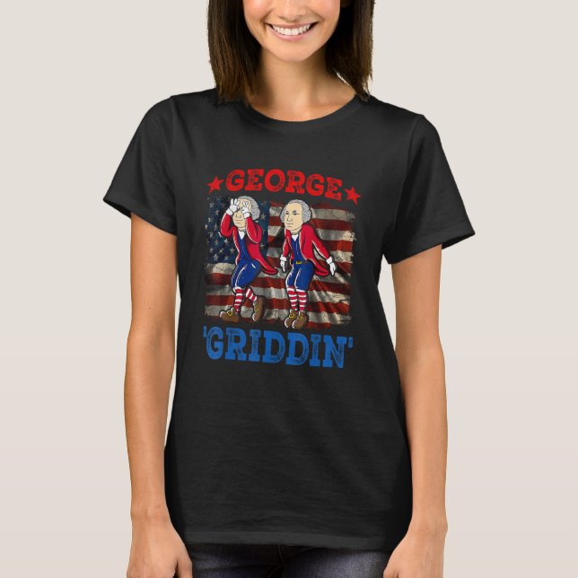Camiseta 4 De Julho George Washington Griddy George Griddi (Frente)