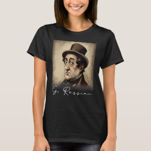 Camiseta 4 de Julho Gioachino Rossini Bandeira dos EUA Músi