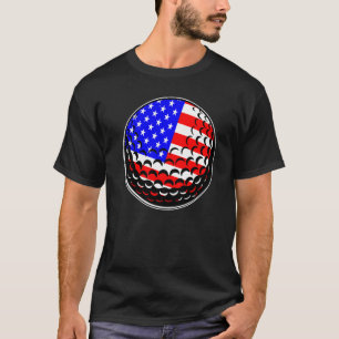 Camiseta 4 De Julho Golf American Flag Golfer Usa Pride Sp
