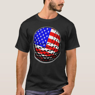 Camiseta 4 De Julho Golf American Flag Golfer Usa Pride Sp
