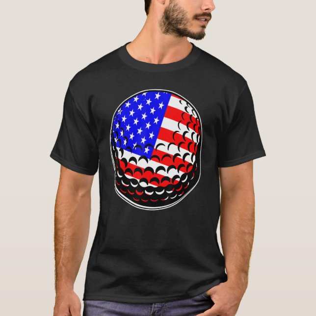 Camiseta 4 De Julho Golf American Flag Golfer Usa Pride Sp (Frente)