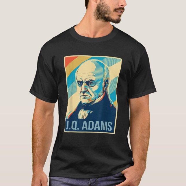 Camiseta 4 De Julho John Quincy Adams Presidente Retro Patr (Frente)