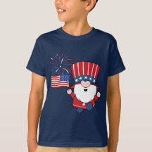 4 de julho Leprechaun e American Flag