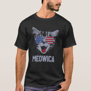 Camiseta 4 De Julho Meowica Pawtriotic Gatinho Merica Cat U